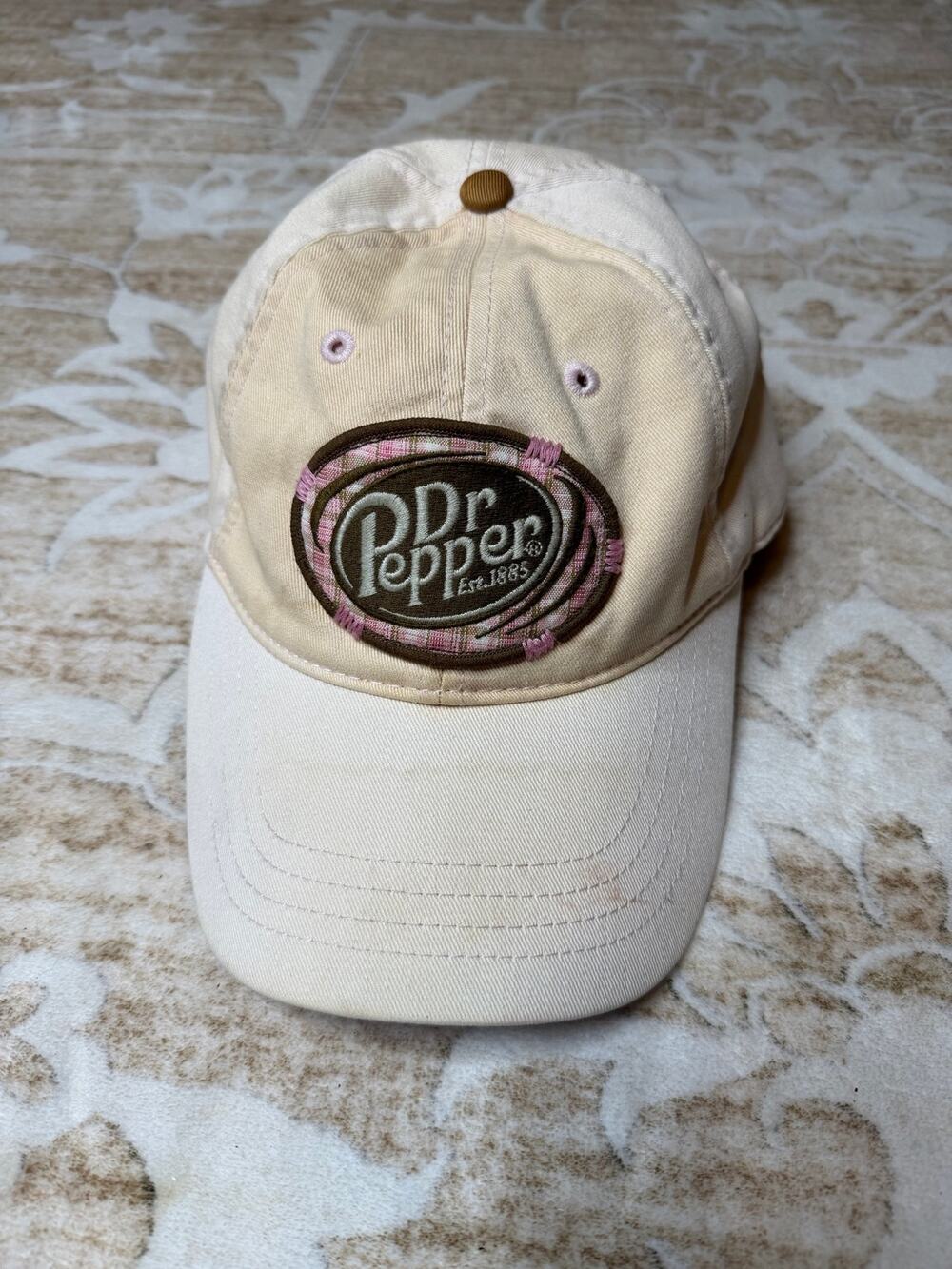 Vintage 2000s Dr Pepper Plaid Baseball Cap